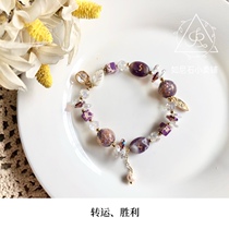 Hand-made Duobao Natural Stone Crystal Bracelet Hand-carved Hand-made Valentine's Day Gift