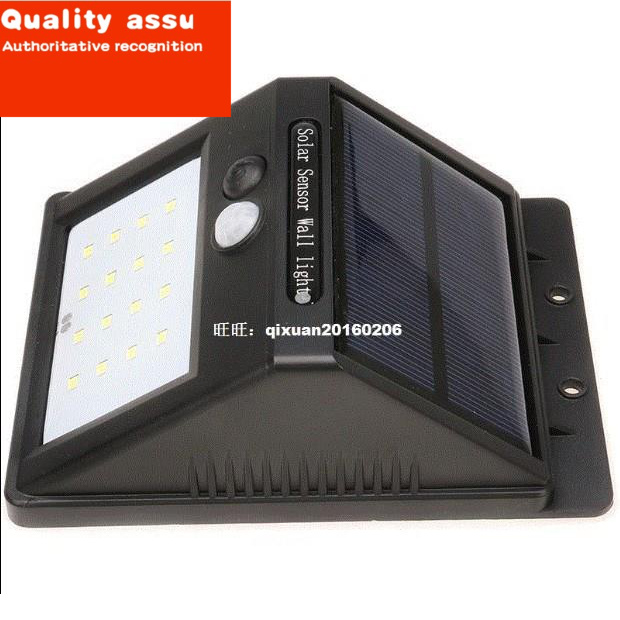new solar power 16 led motion sensor night wall light securi