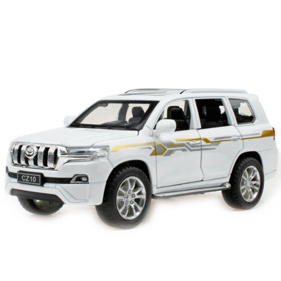 Toyota Overbearing Prado aluminum alloy off-road metal car door opening simulation collection boy toy model car