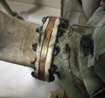 Ship host sea water pump corrosion flange sheet 5K250 outer diameter 385mm thickness 25mm