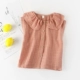 Cô gái sơ mi cotton và vải lanh mùa hè trẻ em mới bé cổ áo lá sen búp bê áo công chúa nước ngoài phiên bản Hàn Quốc của áo - Áo sơ mi áo sơ mi bé trai mùa đông