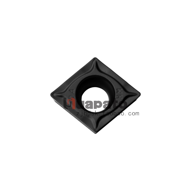 Alloy CNC blade turning blade black gold steel CCMT09T304-HM single-sided inner hole diamond processing steel parts