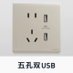 Пять -отверстие USB (розовый платиновый)