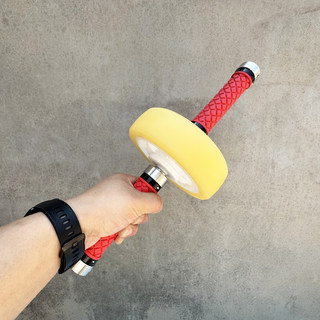 Double-Bearing Abdominal Wheel, Silent Rubber Wheel, 15cm Handle, Home Fitness Equipment, 304 Stainless Steel, Extended Handle