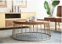 American country modern simple wrought iron loft living room small flat round coffee table balcony leisure creative small tea table