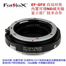 Fotodoiox Canon EF lens to turn Fuji GFX50 100S R autofocus transfer ring band ND light reduction