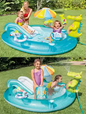 INTEX children's ocean ball pool fence Indoor household baby swimming pool outdoor paddling pool inflatable toy