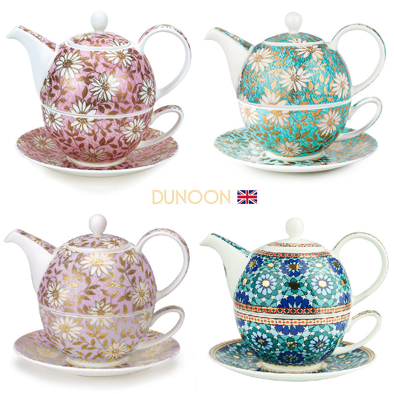 DUNOON UK imported bone porcelain tea set sets English-style primary-secondary pot home afternoon teapot tea cup suit tea ceremony