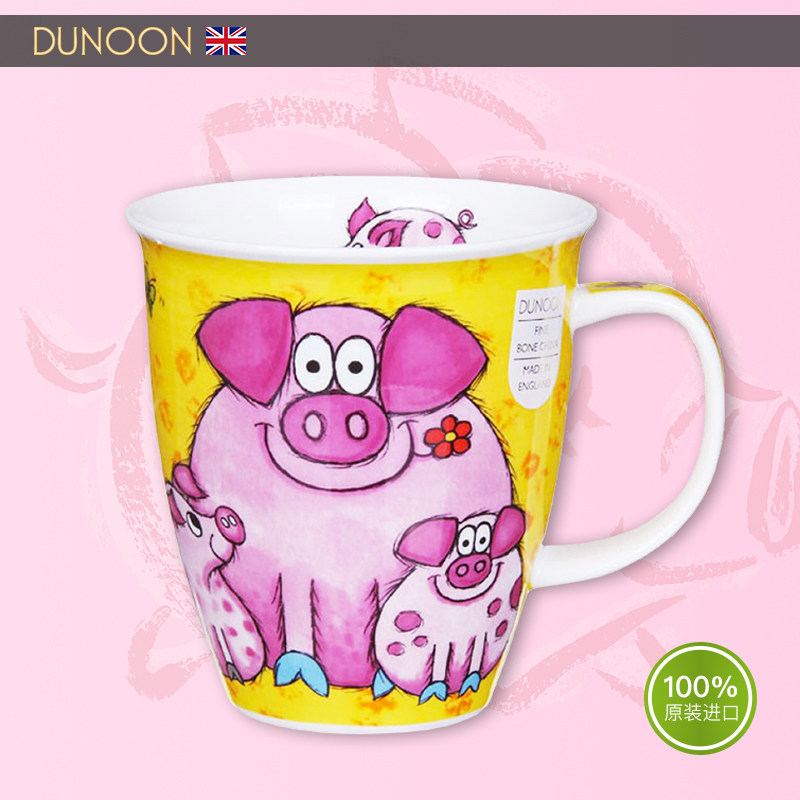 British import DUNOON bone China teacup cute water cup cartoon cup Coffee cup mug send children