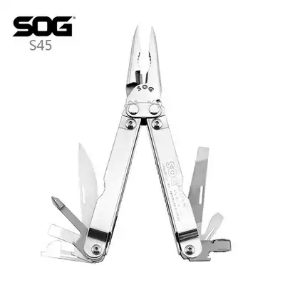 Sogg SOG S45 Delux P-3 multifunctional tool pliers steel natural color nylon set spot