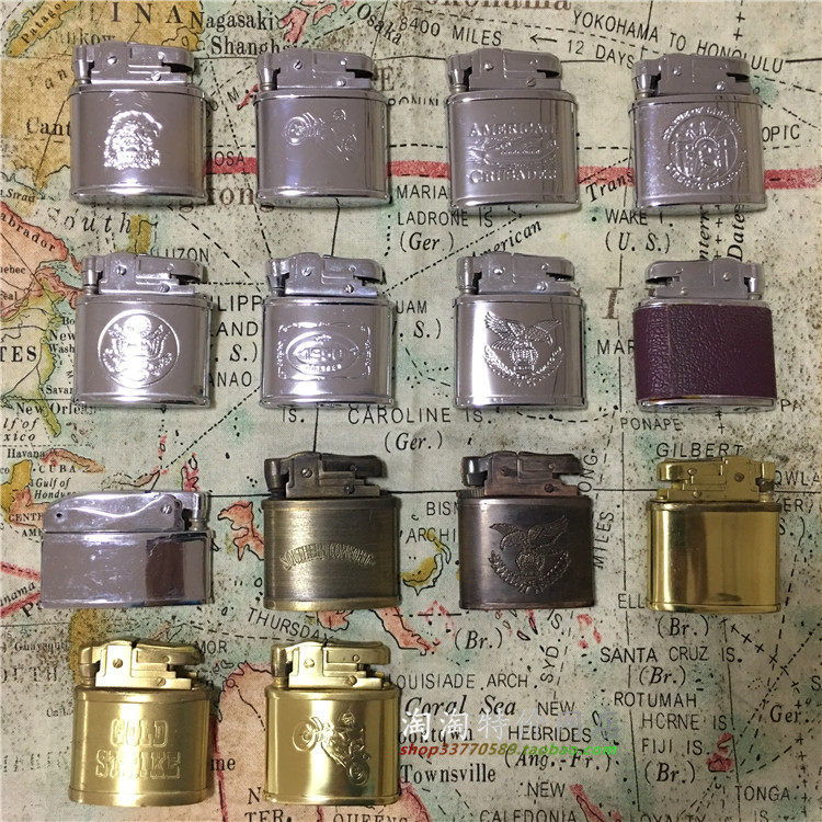 Shanghai sunflower lighter kowtow machine reengraving World War II models Kerosene Machines 60s Vintage Machines