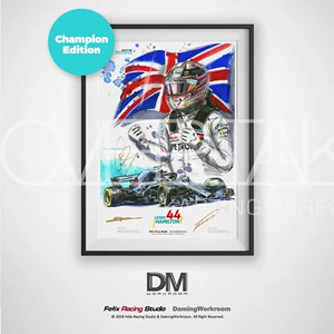 Раскрашенные вручную принты Daming Silly Leopard F1 Mercedes-Benz AMG Hamilton