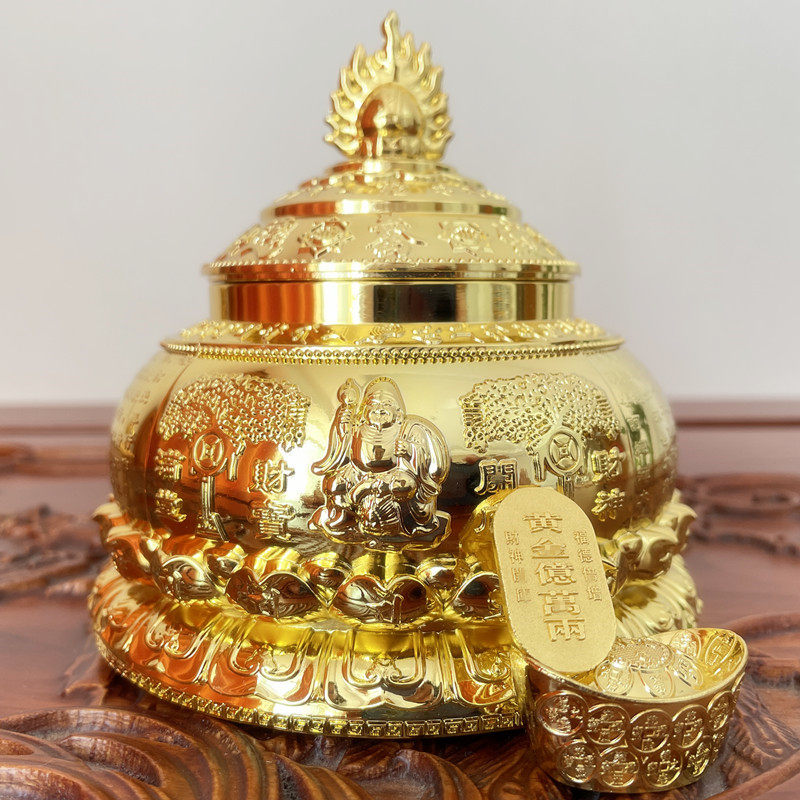 Happy dark sky, Jiubao basin Li Guming pot mascot home store safe deposit box company gift