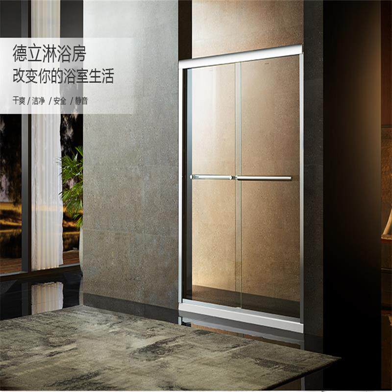 Deli shower room dry and wet separation stainless steel sliding door bathroom custom shower room partition glass sliding door 06