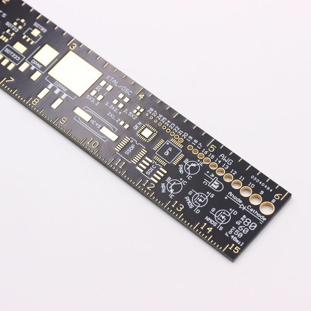 pcb ruler PcbRuler versatile engineering gold electronic IC ruler sink gold packaging ruler circuit board drawing ruler 