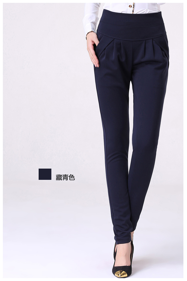 Xuân 2019 mới thu cộng với phân bón XL chất béo mm quần harem nữ rộng mỏng co giãn thường xuyên quần chân quần quần alibaba nữ