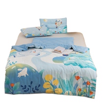 Ensemble de sept pièces pour enfants de lère du coton draps de couverture de couette de dessin animé pour garçons en pur coton literie de maternelle styles printemps automne et hiver