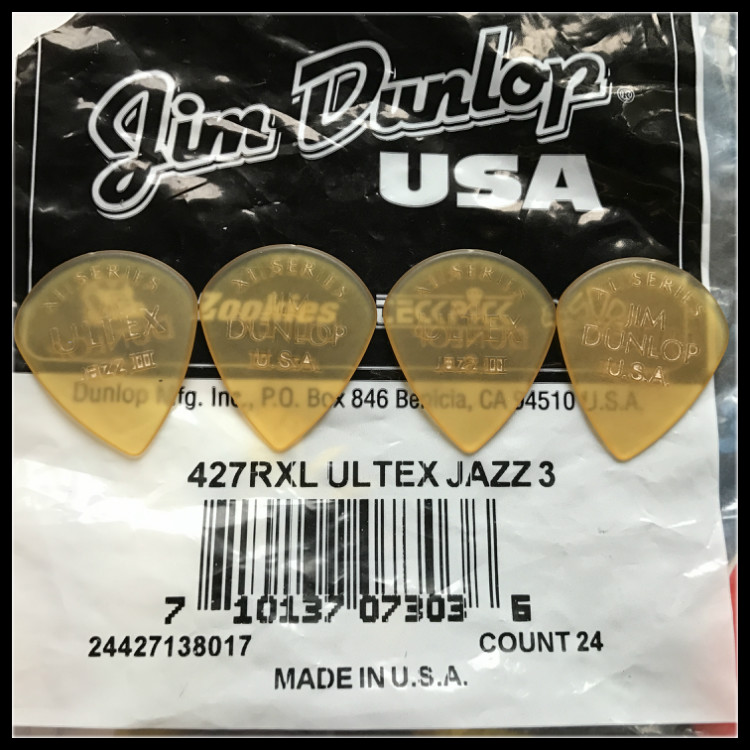 Den Lopp DUNLOP 427R XL ULTEX JAZZ3 Bull Bone Step Up Jazz 3 plc-sheet PICK