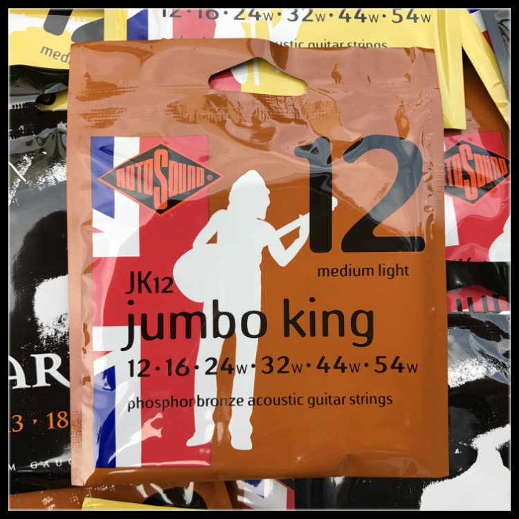 12-54 Rotosound JK12 Jumbo King Acoustic Guitar Strings