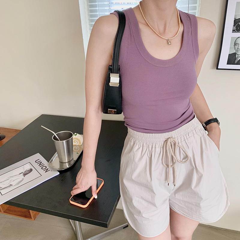 Small pull 1937 gold shoulder width better than high elastic vest with sleeveless vest ten thousand hitch bottom-shirt