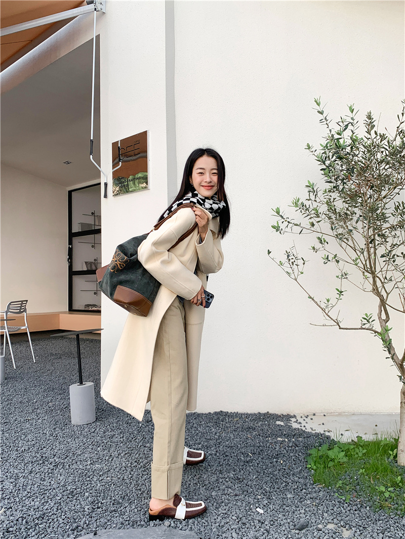 Xiaoxiaola 1937 Flip Siro Spinning Light Khaki All-Match Thin and Tall Khaki Denim Jeans