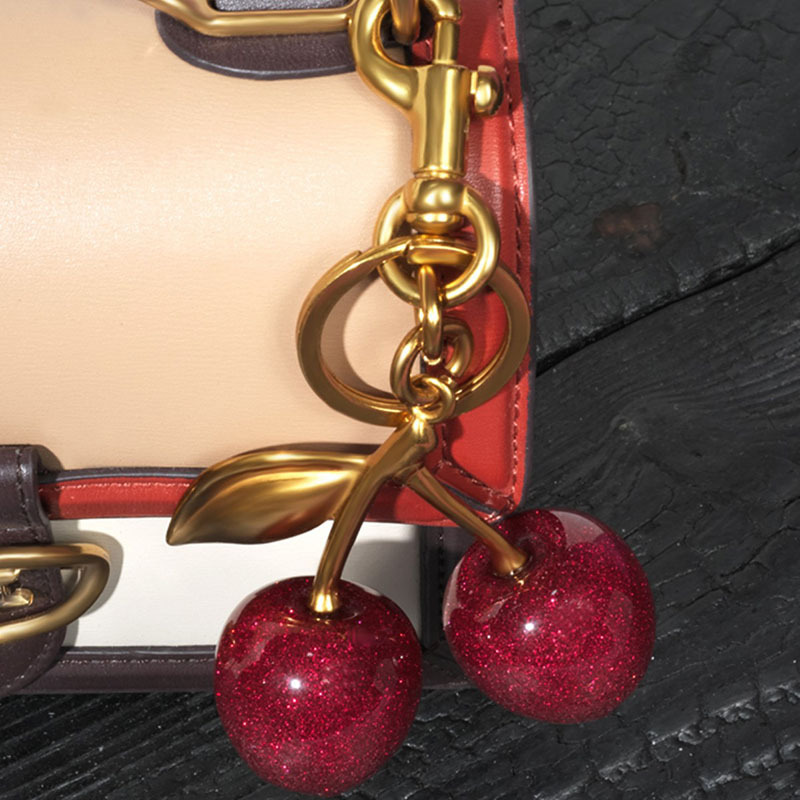 Suitable for the Same Model of Coach Women's Bags, Cherry Pendant, High-End Keychain Accessory, Exquisite Bag Decoration