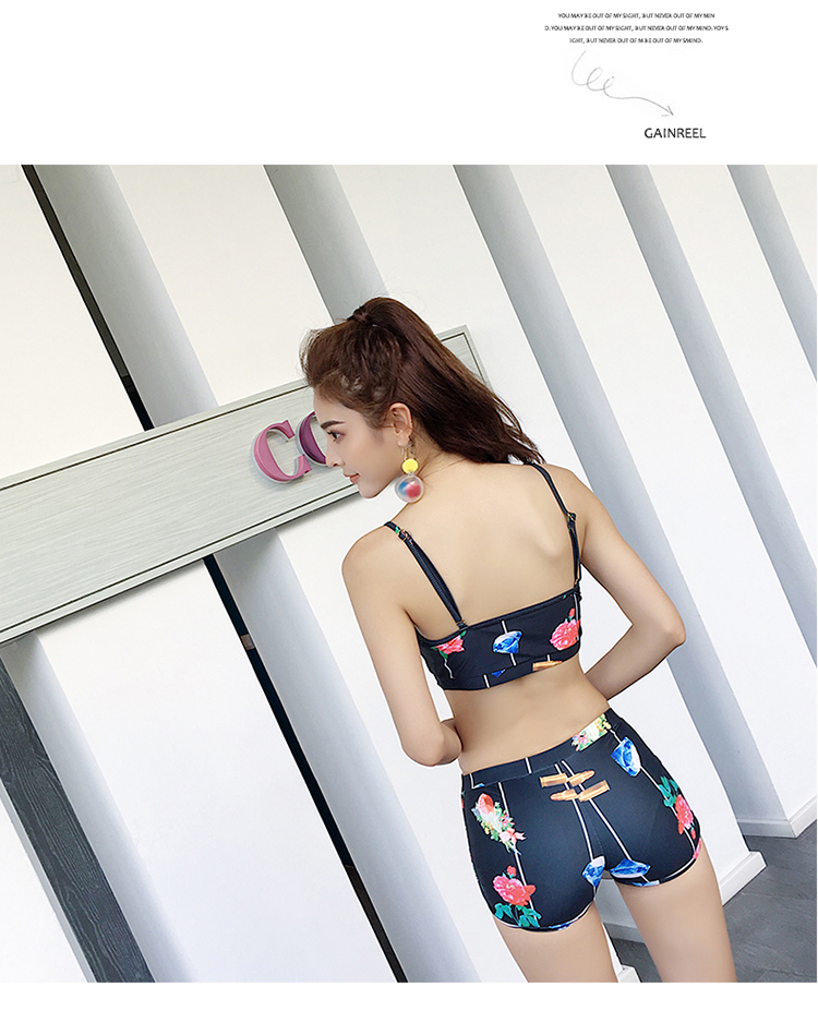 Cặp đôi sinh viên bảo thủ phù hợp với áo tắm đi biển thể thao áo blouse boyshort quần đi biển nam 2018 mới 	đồ đôi tắm biển đẹp