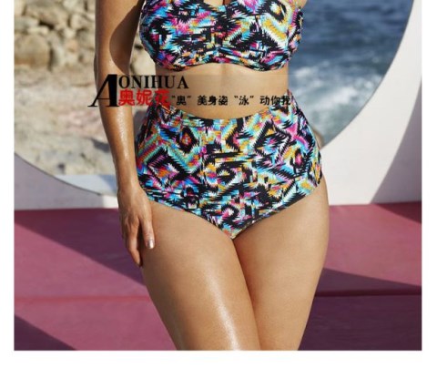 Yilang XL béo MM bikini ngực lớn áo tắm nữ áo tắm tụ tập cup lớn bikini ioni 1729 - Bikinis áo tắm biển đẹp