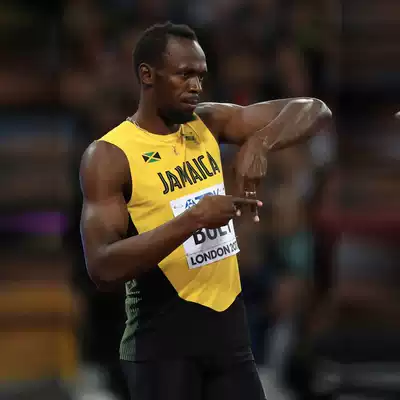 Battle of Bolt's curtain call Jamaica track and field sportswear marathon two-piece sprint uniform can be ordered LOGO