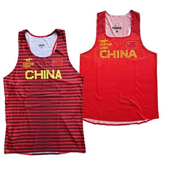 원활한 웰트 중국 팀 마라톤 장거리 운동복 분할 육상복은 로고로 맞춤 설정할 수 있습니다.