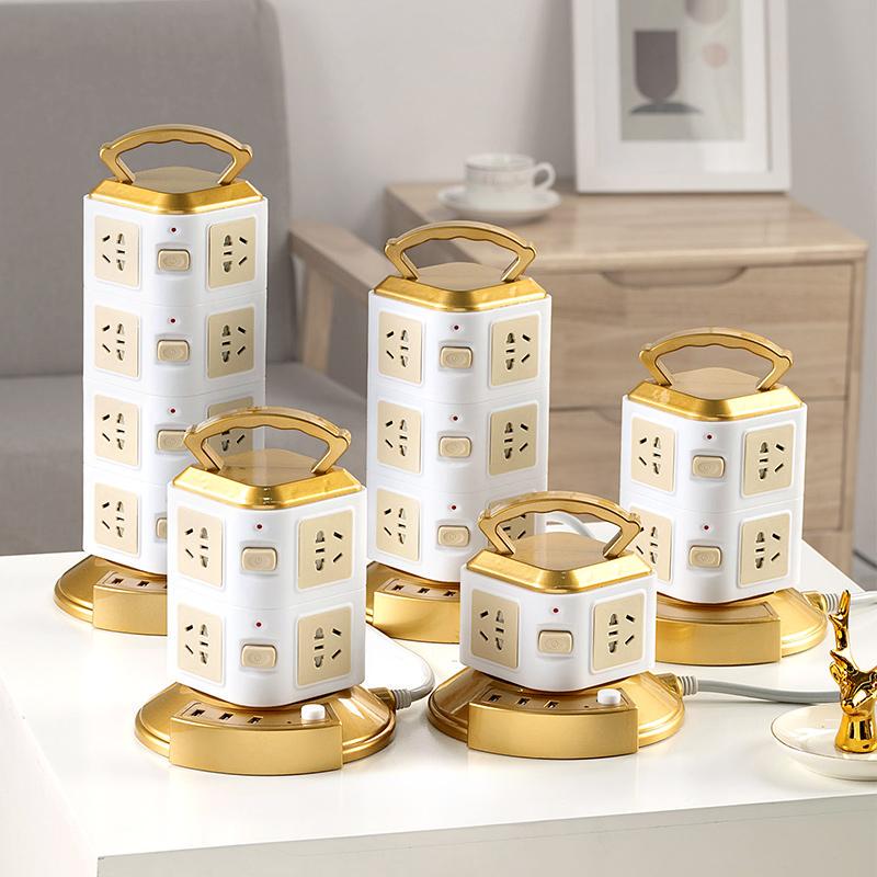Jingyuan Vertical Cube Power Strip Panel with Multiple Holes, USB Charging, Multi-Socket, Multi-Functional Power Strip Jingyuan Vertical Cube Power Strip Panel with Multiple Holes, USB Charging, Multi-Socket, Multi-Functional Power Strip