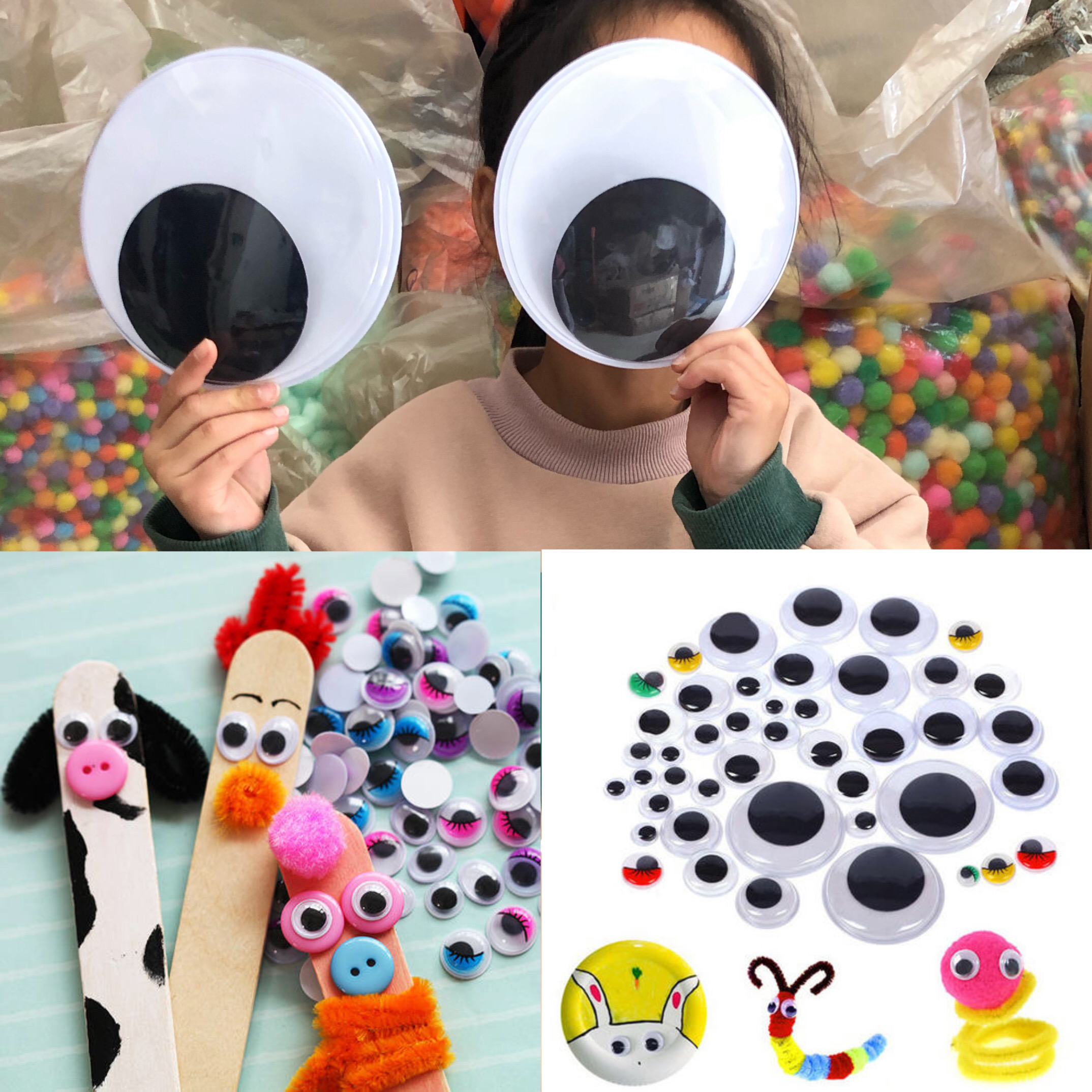 Handmade DIY coloured beads 600 colored active eyes Toys eyes Cartoon eyeball children handmade eyes