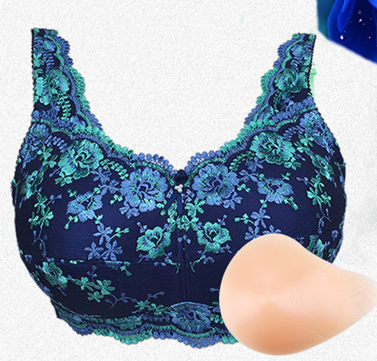 Luxurious stunning breast implant bra special bra No steel ring comfortable fake breast bra underwear