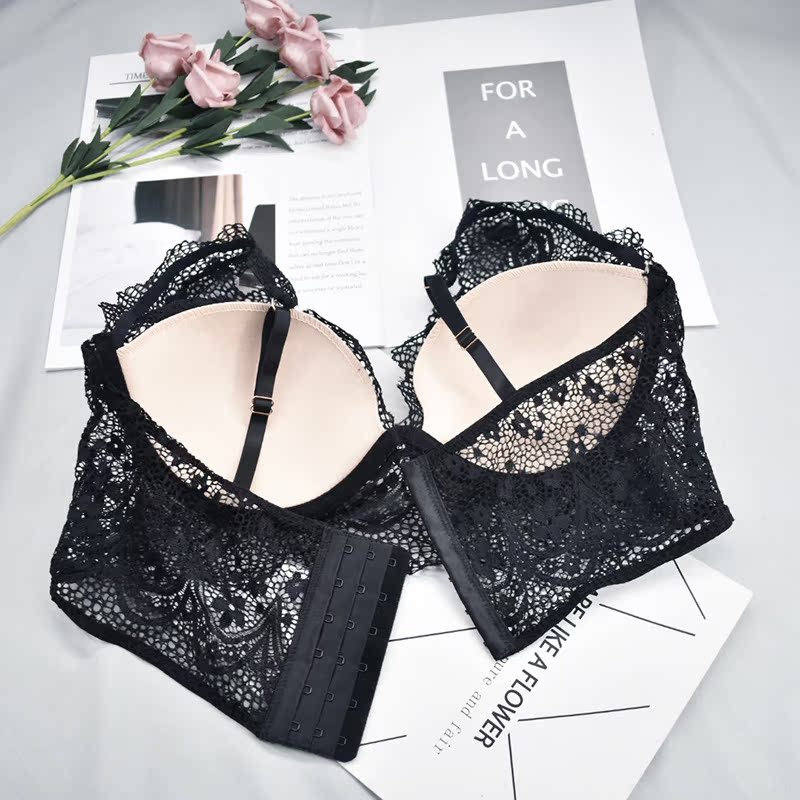 New châu Âu và Mỹ ren sexy cốc mỏng sáu hàng nút xuống rập khuôn lót đơn giản lỏng thoải mái áo ngực tự nhiên thở.