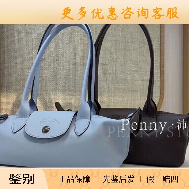 2026 New Model Longchamp Leather Baguette Bag with Long Handle Women's Handbag Shoulder Bag