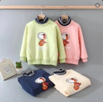 Snoopy Childrens Fleece Sweatshirt Fake Two Pieces High Neck