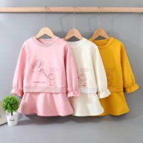 Doraemon autumn and winter new sweater dress girls dress