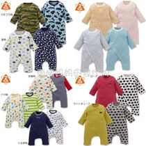 Spot ● Japans native Songya baby baby long sleeve ha clothes butterfly dress front open one-piece clothes 0-6 months