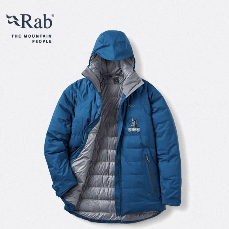 Rab New Valiance Men's down Jacket Waterproof Hooded Windproof Tear-Resistant Warm 700 Fill Power Goose down Qdb-49 Rab New Valiance Men's down Jacket Waterproof Hooded Windproof Tear-Resistant Warm 700 Fill Power Goose down Qdb-49