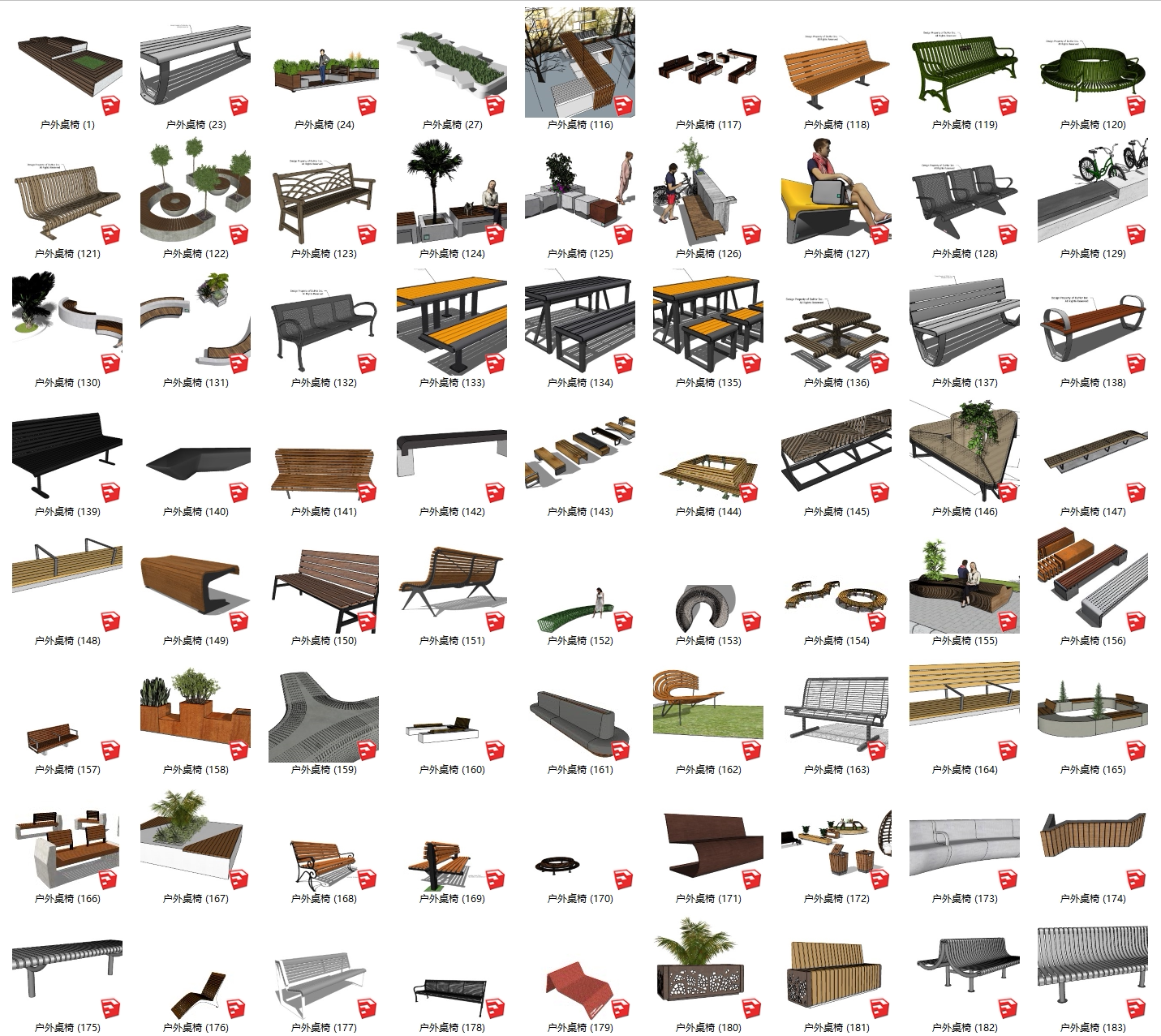 115 комплектов уличных столов и стульев su model city furniture Изображение 1