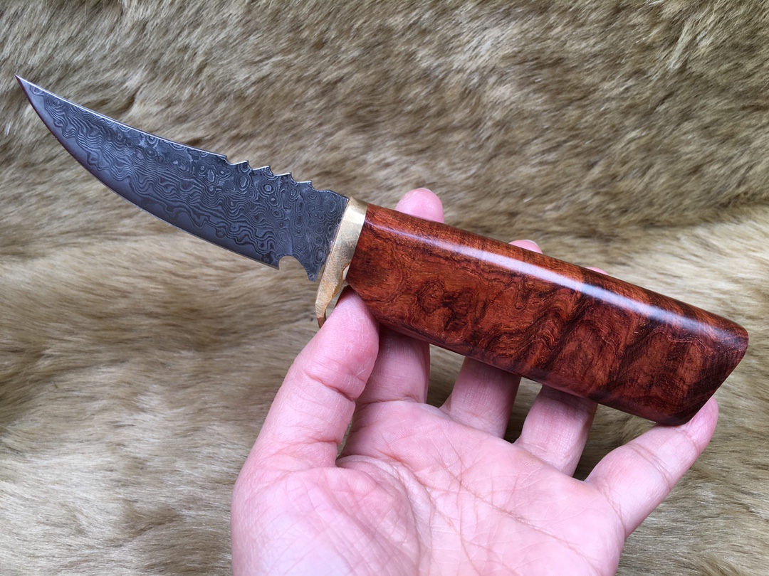 Hainan Yellow Flower Pear Wood Old Stock Purple Oil Pear Puer Tea Knife With Sleeve Red Wood Retro Chinese Style Household Water Fruit Knife Portable