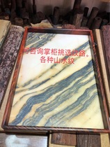 Mahogany crafts Lao big red acid branch inlaid ink marble Tea Ceremony tea tray Storage tray Boutique