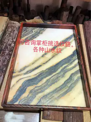 Redwood Crafts Laos big red sour branch inlaid with ink cloud Stone tea ceremony