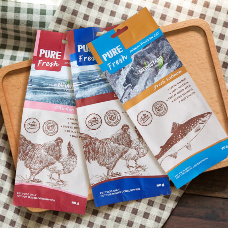 Malt Bear Freeze-Dried Cat Treats for Kittens and Adult Cats, Meat Chunks, Interactive Reward Snacks, 5-Pack Set