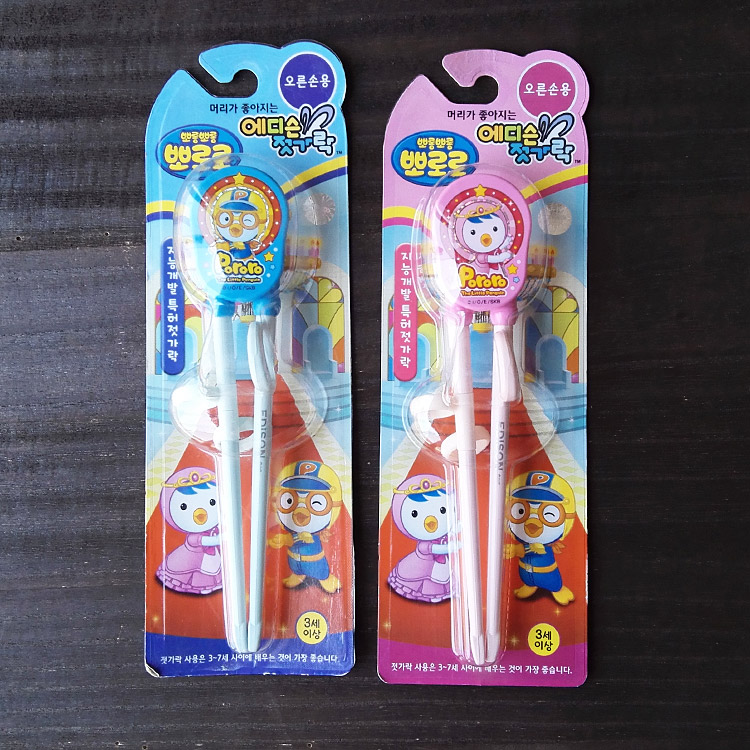 Clearance South Korea imports learning training chopsticks cartoon baby learning chopsticks spoon children's stainless steel tableware
