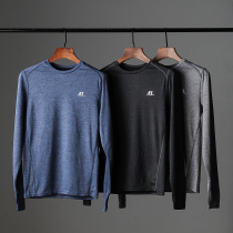 Foreign trade original single tail single mens long sleeve sports T-shirt autumn moisture wicking breathable sports fitness jacket