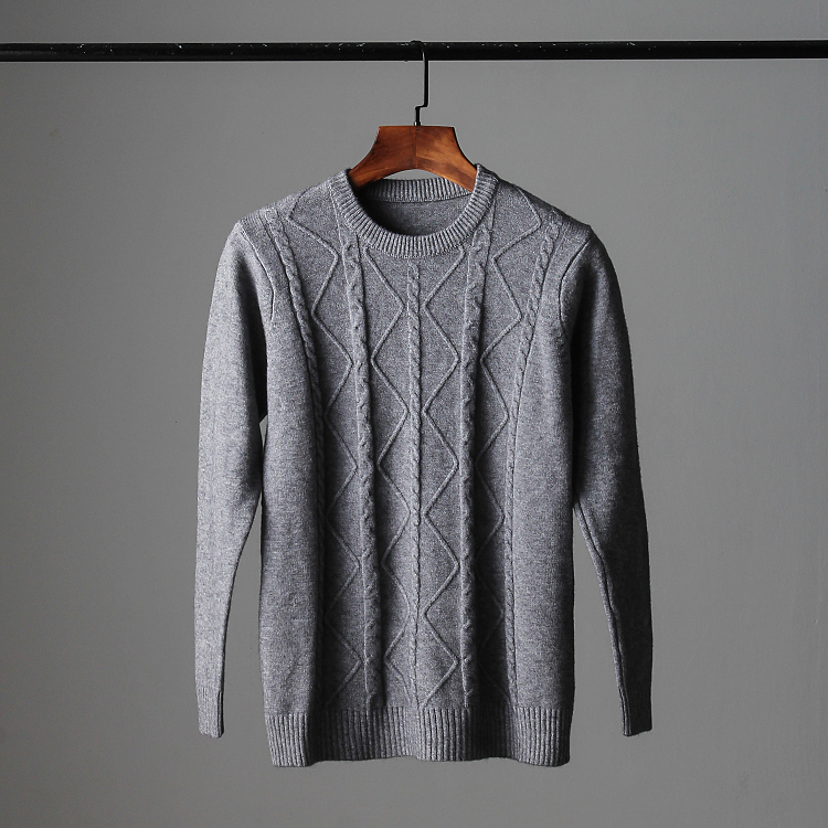 Lão Li khuyên! Mùa thu và mùa đông nam cổ điển thiết kế hoa xoắn nam áo len cashmere áo len áo thun shop quần áo nam