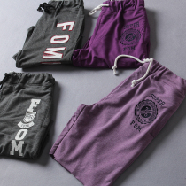 Foreign trade factory tail single mens thin casual shorts fashion patch wool edge design elastic waist pants shorts