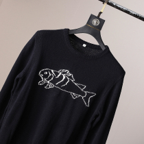 Autumn and winter New Factory cut tail single micro-bomb comfortable mens round neck pullover jacquard sweater wool sweater