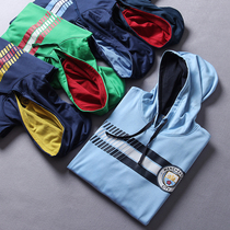 Foreign trade tail single autumn mens large size quick-drying hooded pullover sweatshirt fat man outdoor sports leisure velvet sweater